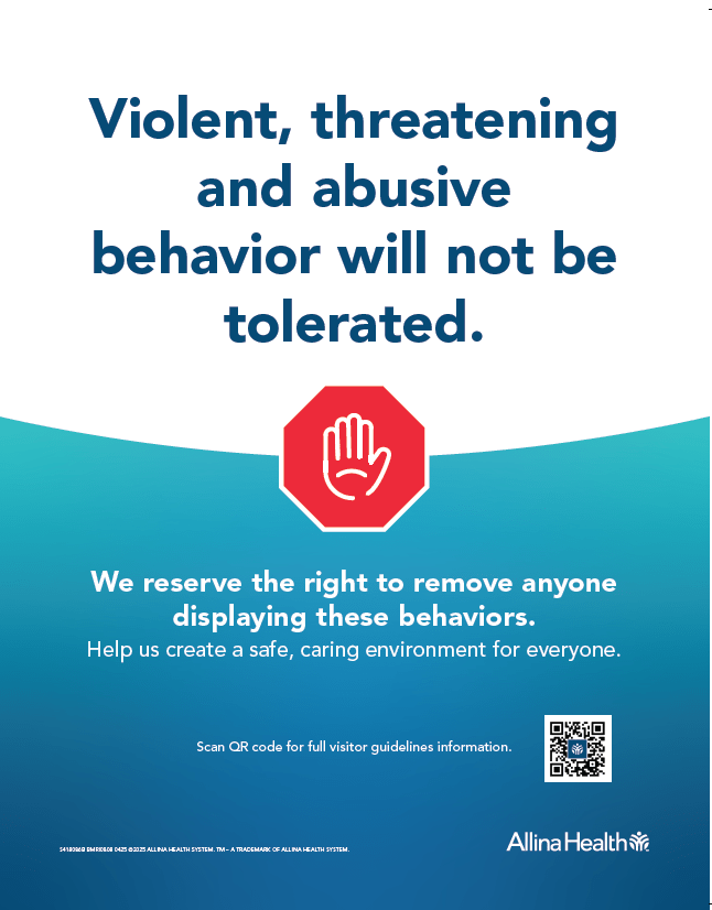 Violence Prevention Signage English