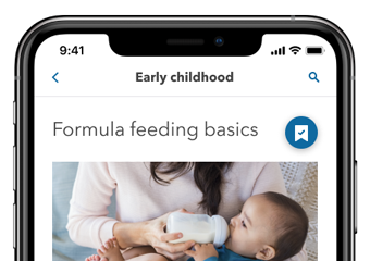 formula feeding advice in Allina's pregnancy app